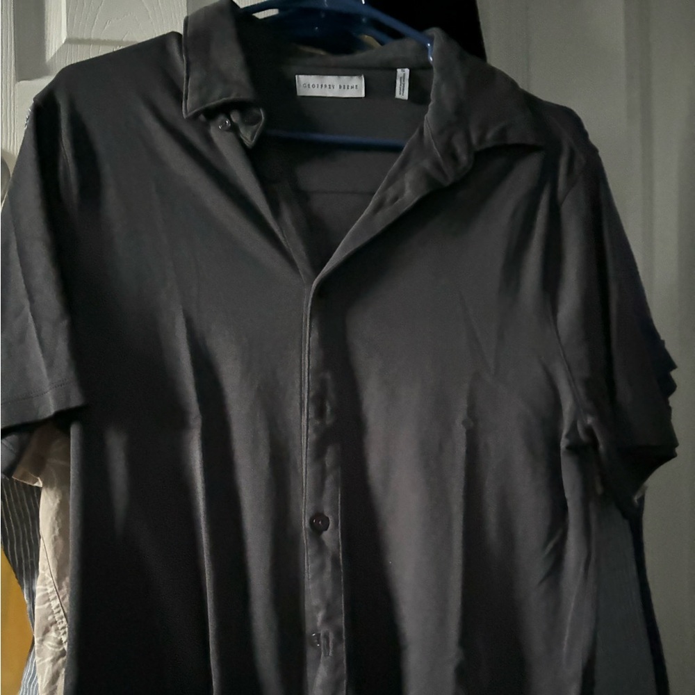 Grey button up shirt